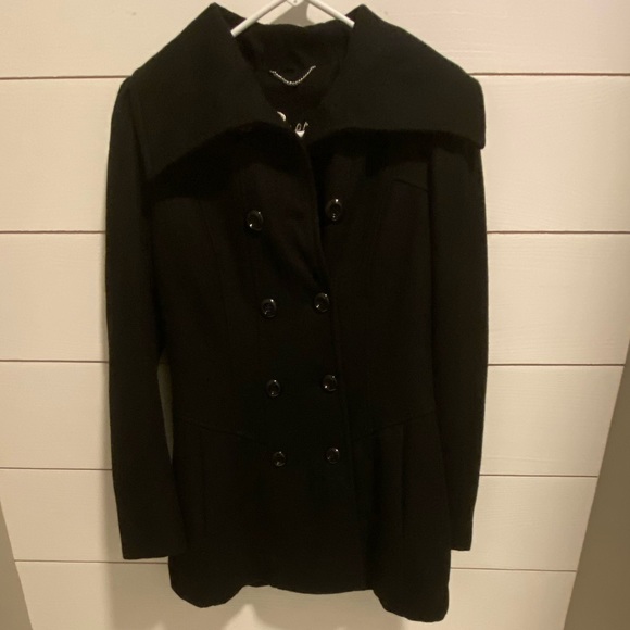 Guess Jackets & Blazers - Guess Pea Coat Black Size Small